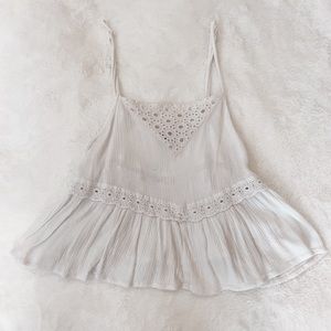 Full Tilt white crop tank top